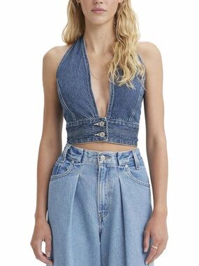 Levi's Womens Lydia Denim Halter Top